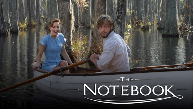 الی و نوآ در قایق بر روی دریاچه در فیلم the notebook